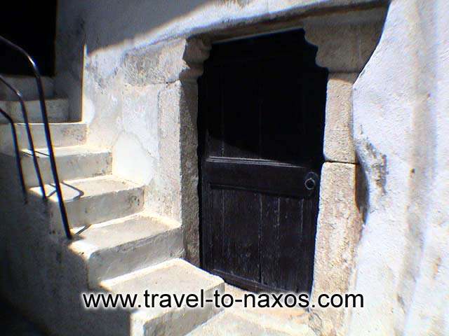 CHORA CASTLE - Door of a house in the castle.