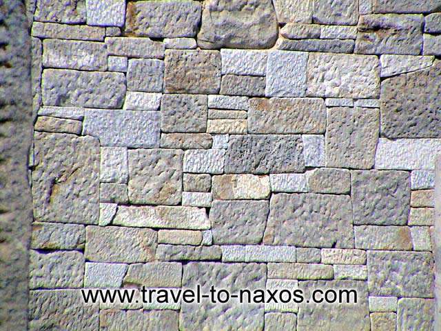 THE TEMPLE OF DIMITRA AT SAGRI - The walls of the temple.