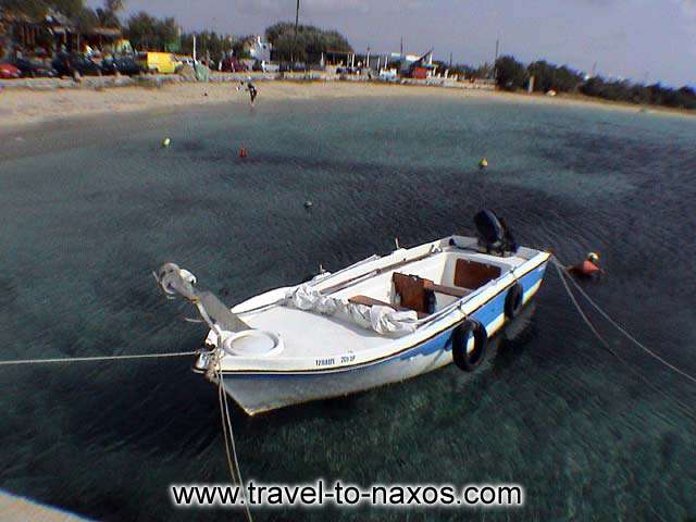 SMALL FISHING BOAT - A small fishing boat at the harbour of Agia Anna beach in Naxos