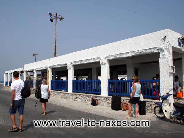 NAXOS PORT - The waiting point of pier 1 in Naxos port