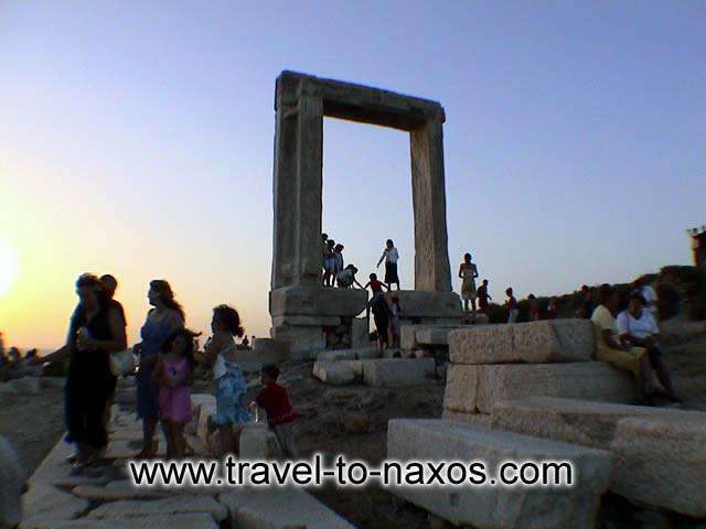 SUNSET AT PORTARA - Portara is the most famous monument of Naxos. Enjoy the sunset from there.
