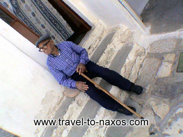 OLD MAN - Old man in Apiranthos village.